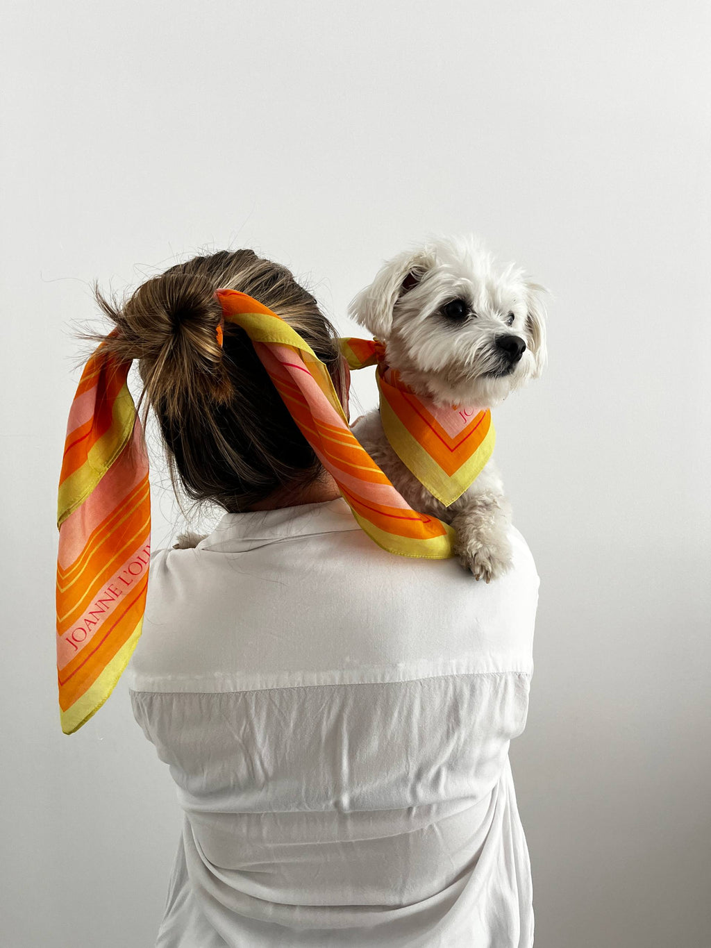 Pack Mandarina (bandana algodón + pañuelo seda)
