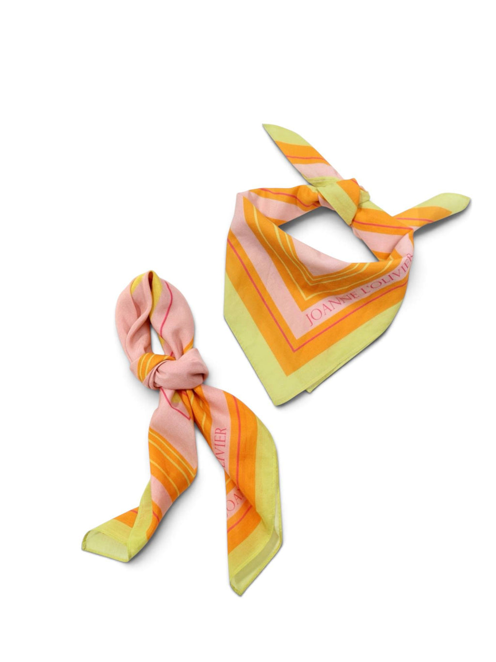 Pack Mandarina (bandana algodón + pañuelo seda)
