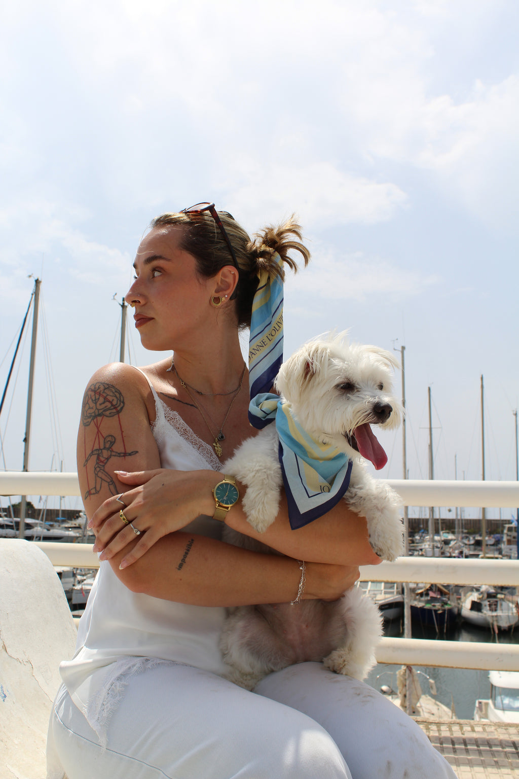 Pack Capri (bandana algodón + pañuelo seda)